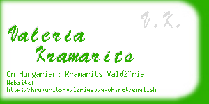 valeria kramarits business card